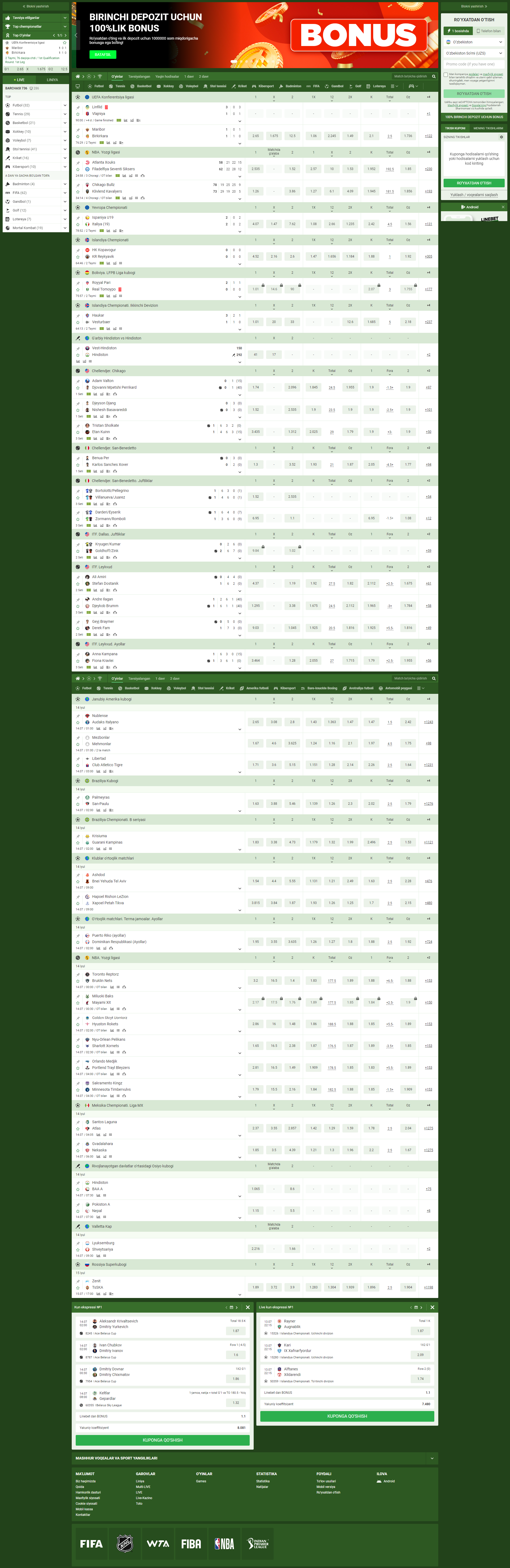 O'zbekistonda Linebet Online Casino